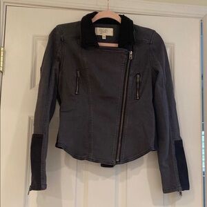 Rachel Roy Two Tone Black Denim Jacket